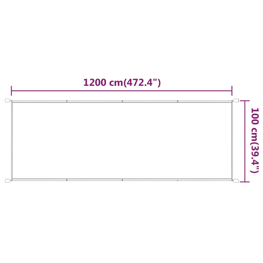 Luifel Verticaal Oxford Stof 100 x 1200 cm Lichtgroen