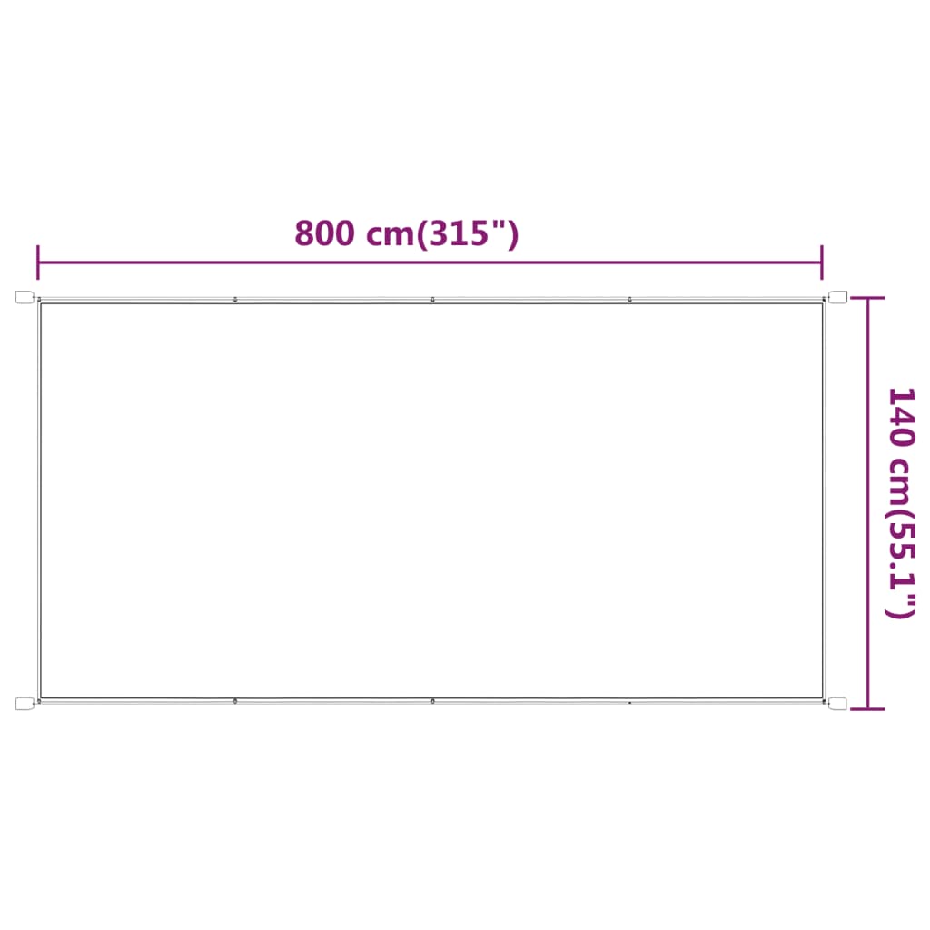 Luifel Verticaal Oxford Stof 140 x 800 cm Lichtgroen
