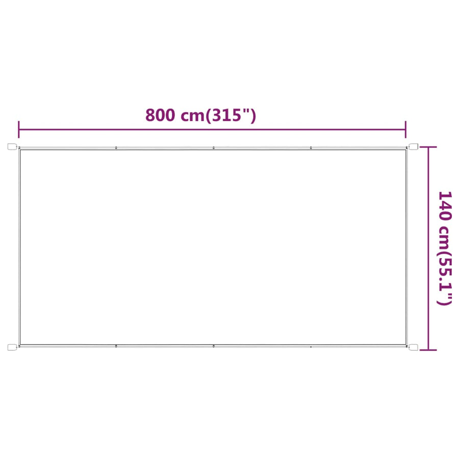 Luifel Verticaal Oxford Stof 140 x 800 cm Lichtgroen