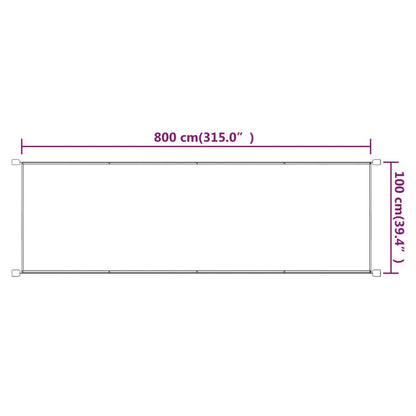 Luifel Verticaal Oxford Stof Kleurig 100 x 800 cm Terracotta