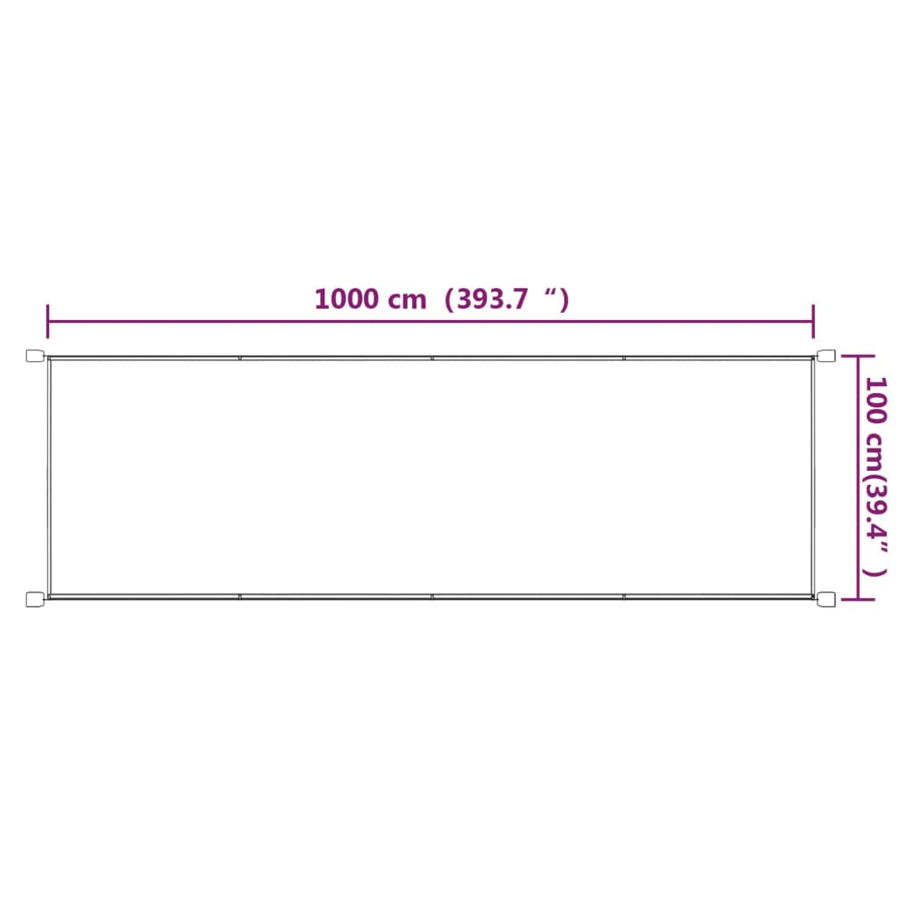 Luifel Verticaal 100X100 Cm Oxford Stof 100 x 1000 cm Taupe
