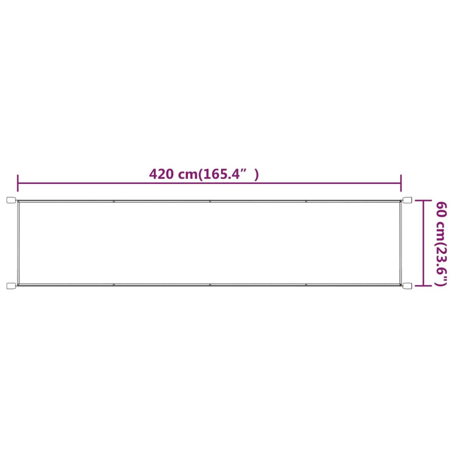 Luifel Verticaal Oxford Stof Blauw 60 x 420 cm