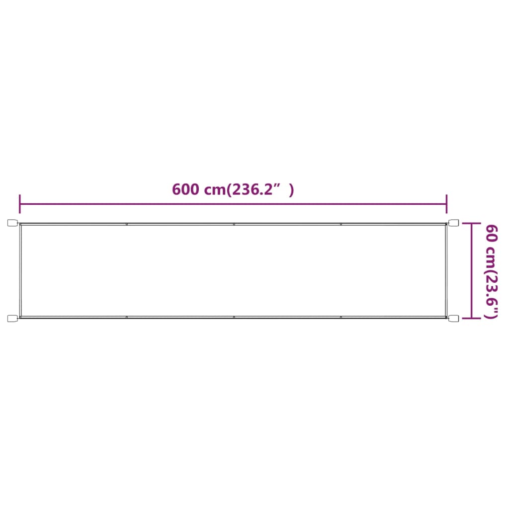 Luifel Verticaal Oxford Stof 60 x 600 cm Blauw