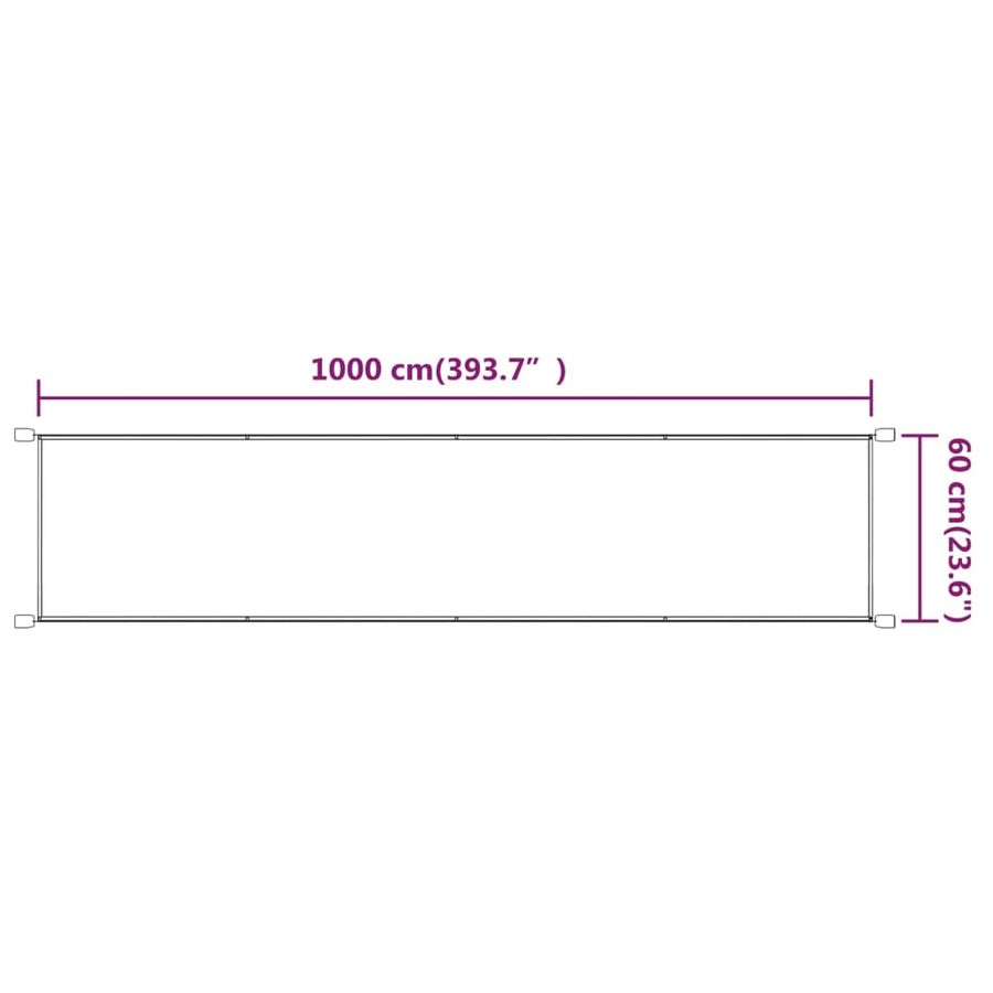 Luifel Verticaal Oxford Stof 60 x 1000 cm Blauw