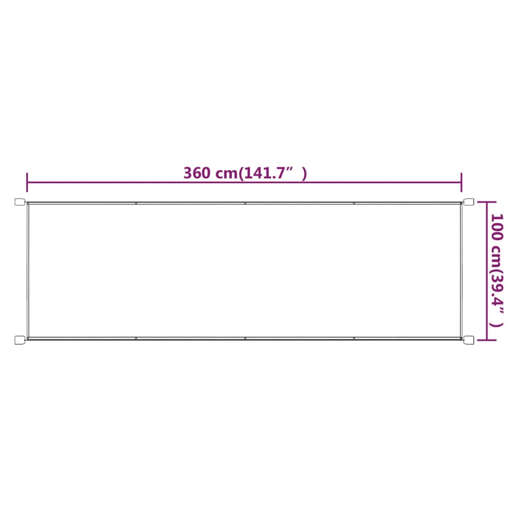 Luifel Verticaal Oxford Stof Blauw 100 x 360 cm