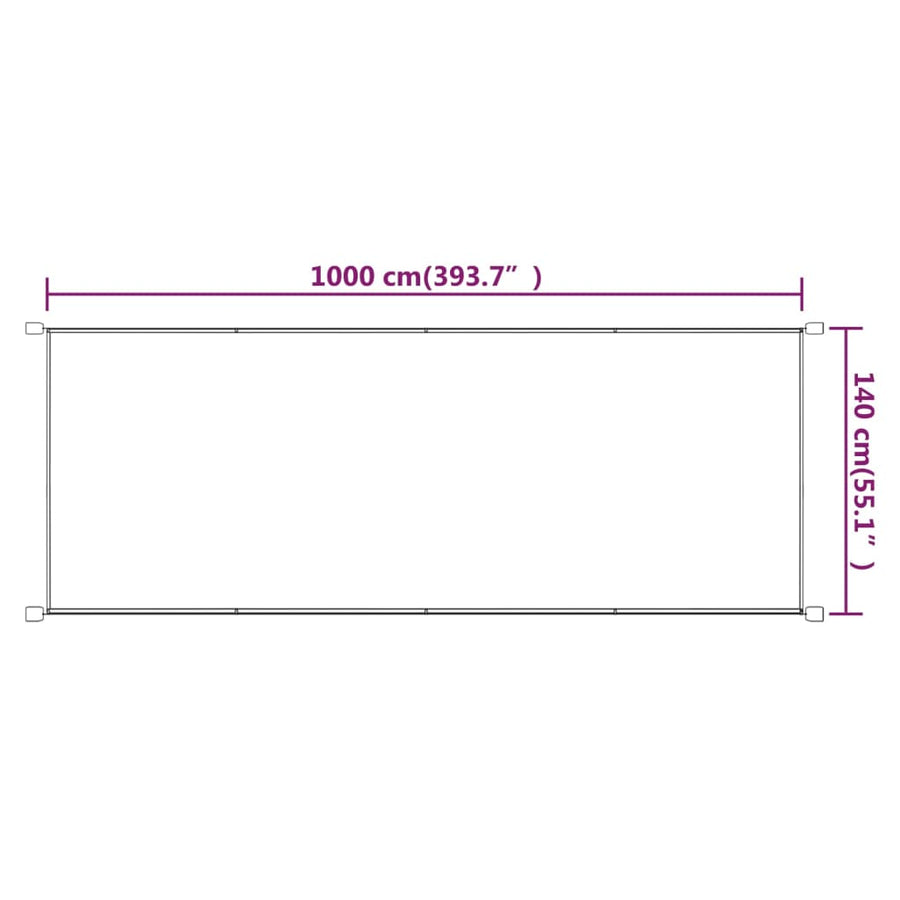 Luifel Verticaal Oxford Stof 140 x 1000 cm Blauw