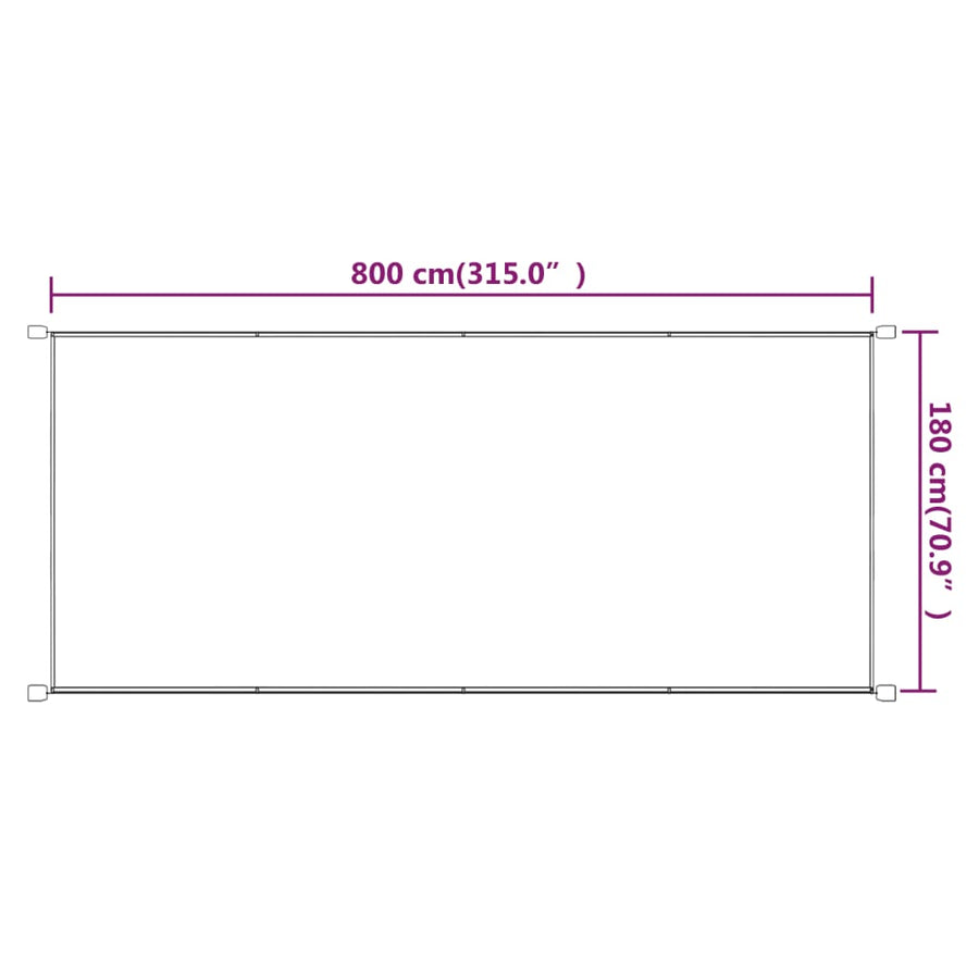 Luifel Verticaal Oxford Stof 180 x 800 cm Blauw