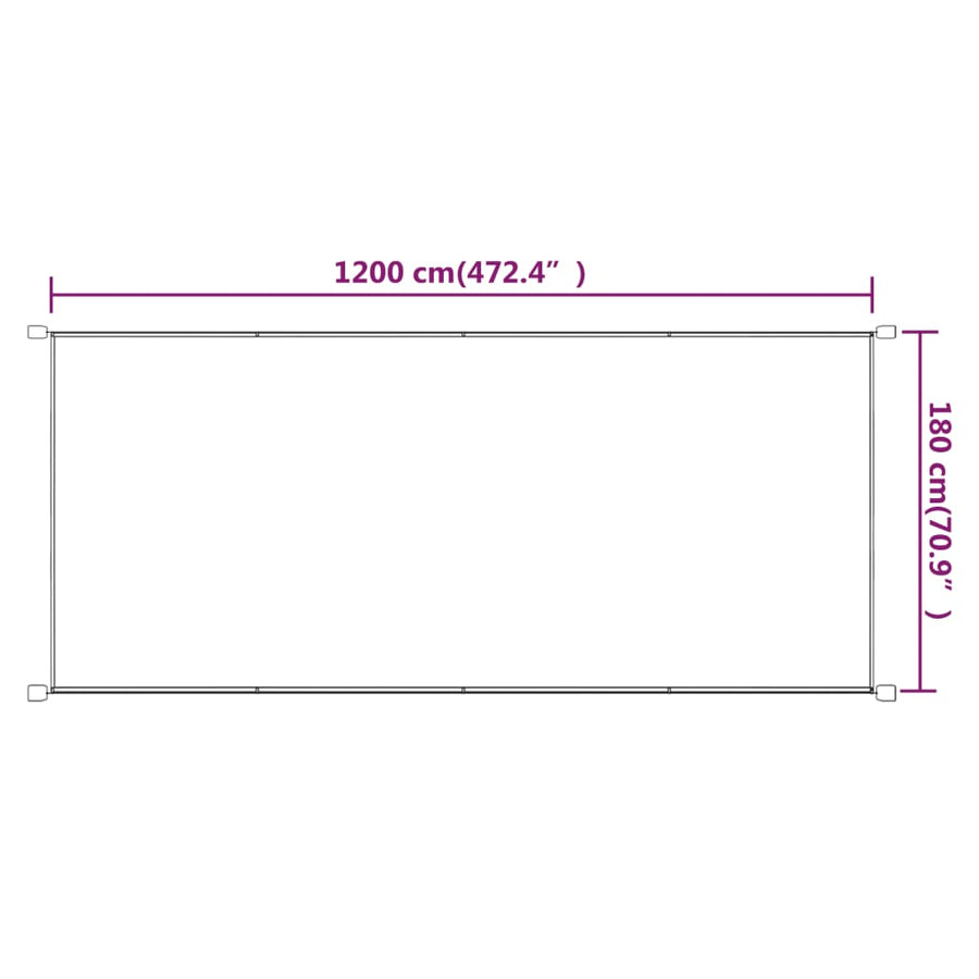 Luifel Verticaal Oxford Stof 180 x 1200 cm Blauw