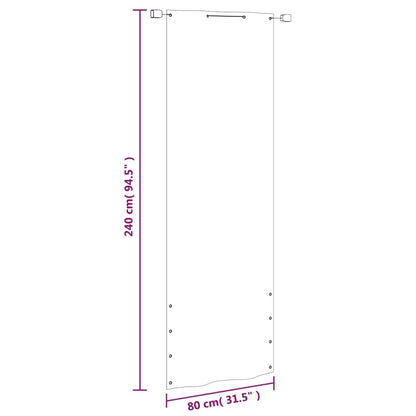 Balkonscherm 80x240 cm oxford stof lichtgroen 80 x 240 cm Lichtgroen