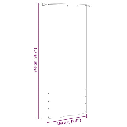Balkonscherm Oxford Stof 100 x 240 cm Lichtgroen
