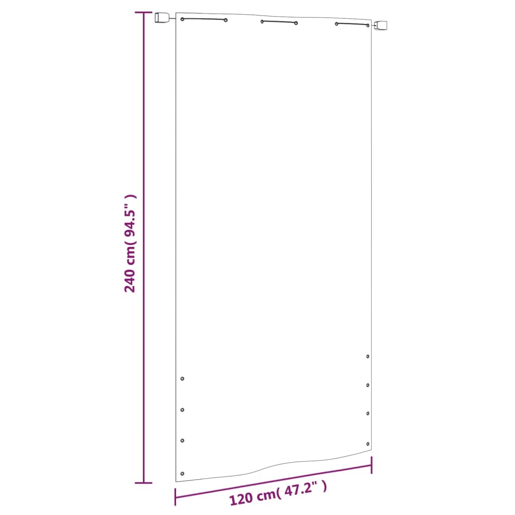 Balkonscherm Oxford Stof 120 x 240 cm Lichtgroen
