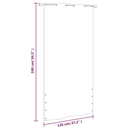 Balkonscherm Oxford Stof 120 x 240 cm Lichtgroen