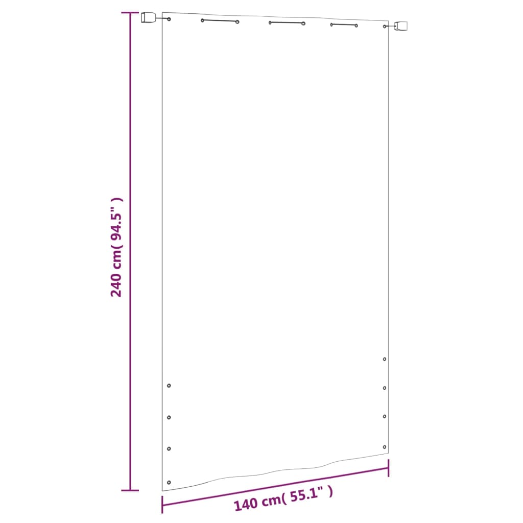 Balkonscherm Oxford Stof 140 x 240 cm Lichtgroen