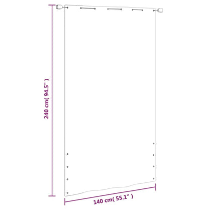 Balkonscherm Oxford Stof 140 x 240 cm Lichtgroen