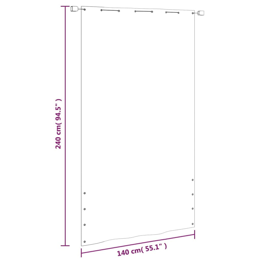 Balkonscherm Oxford Stof 140 x 240 cm Lichtgroen