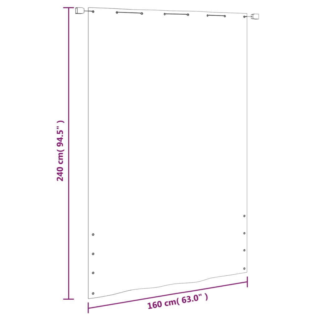 Balkonscherm 160x240 cm oxford stof lichtgroen 160 x 240 cm Lichtgroen