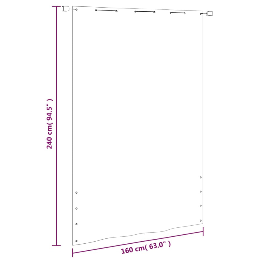 Balkonscherm 160x240 cm oxford stof lichtgroen 160 x 240 cm Lichtgroen