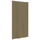 Balkonscherm 140x240 cm oxford stof taupe 140 x 240 cm Taupe