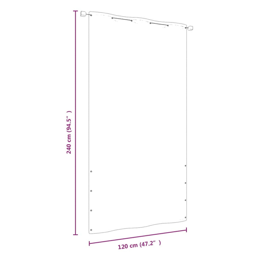Balkonscherm Oxford Stof 120 x 240 cm Rood