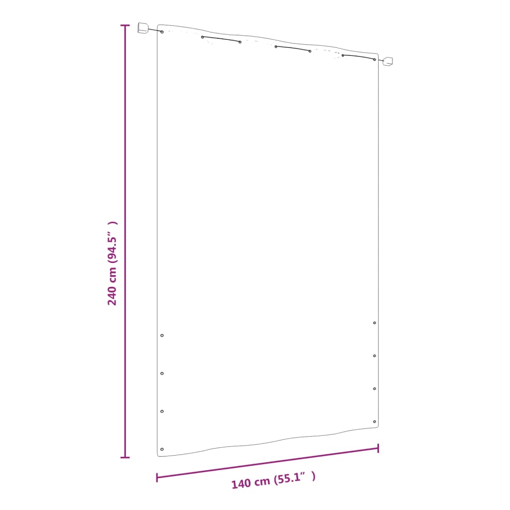 Balkonscherm 140x240 cm oxford stof rood 140 x 240 cm Rood