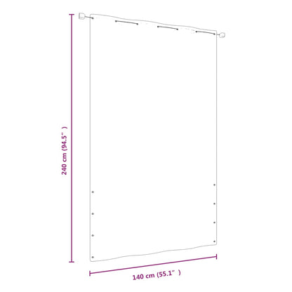 Balkonscherm 140x240 cm oxford stof rood 140 x 240 cm Rood