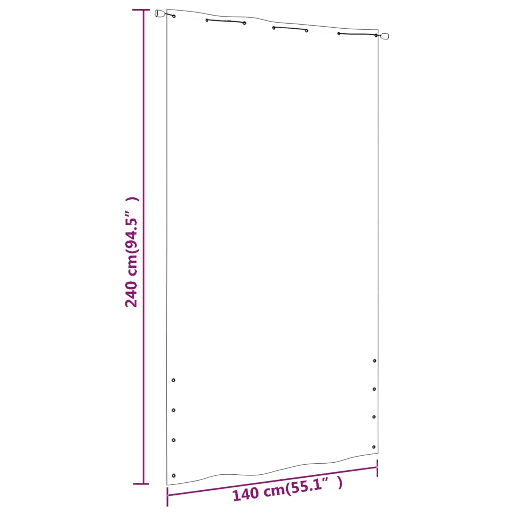 Balkonscherm Oxford Stof 140 x 240 cm Bruin