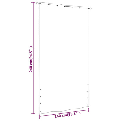 Balkonscherm Oxford Stof 140 x 240 cm Bruin