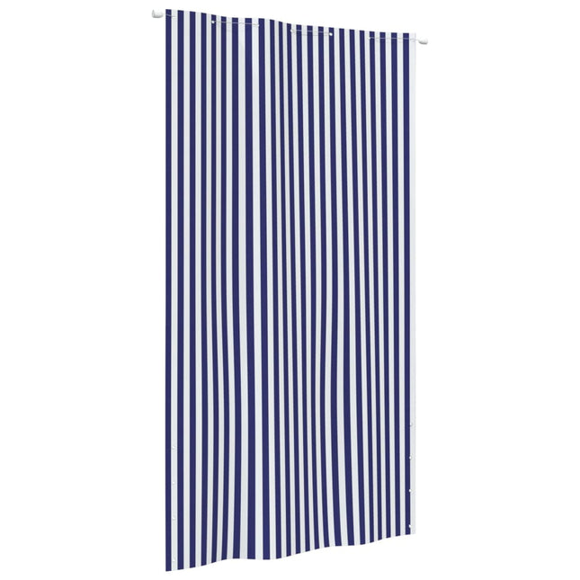 Balkonscherm Oxford Stof 140 x 240 cm Blauw en wit