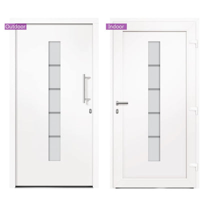 Voordeur 100X200 Cm Aluminium En Pvc Wit 100 x 200 cm Rechts