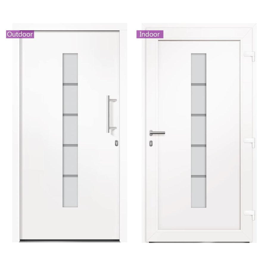 Voordeur 100X200 Cm Aluminium En Pvc Wit 100 x 200 cm Rechts