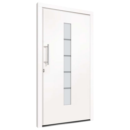 Voordeur 100x200 cm aluminium en PVC wit 100 x 200 cm Links