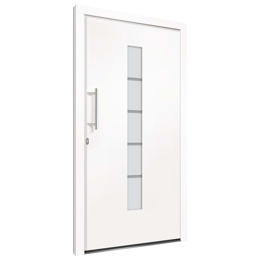 Voordeur 100x200 cm aluminium en PVC wit 100 x 200 cm Links