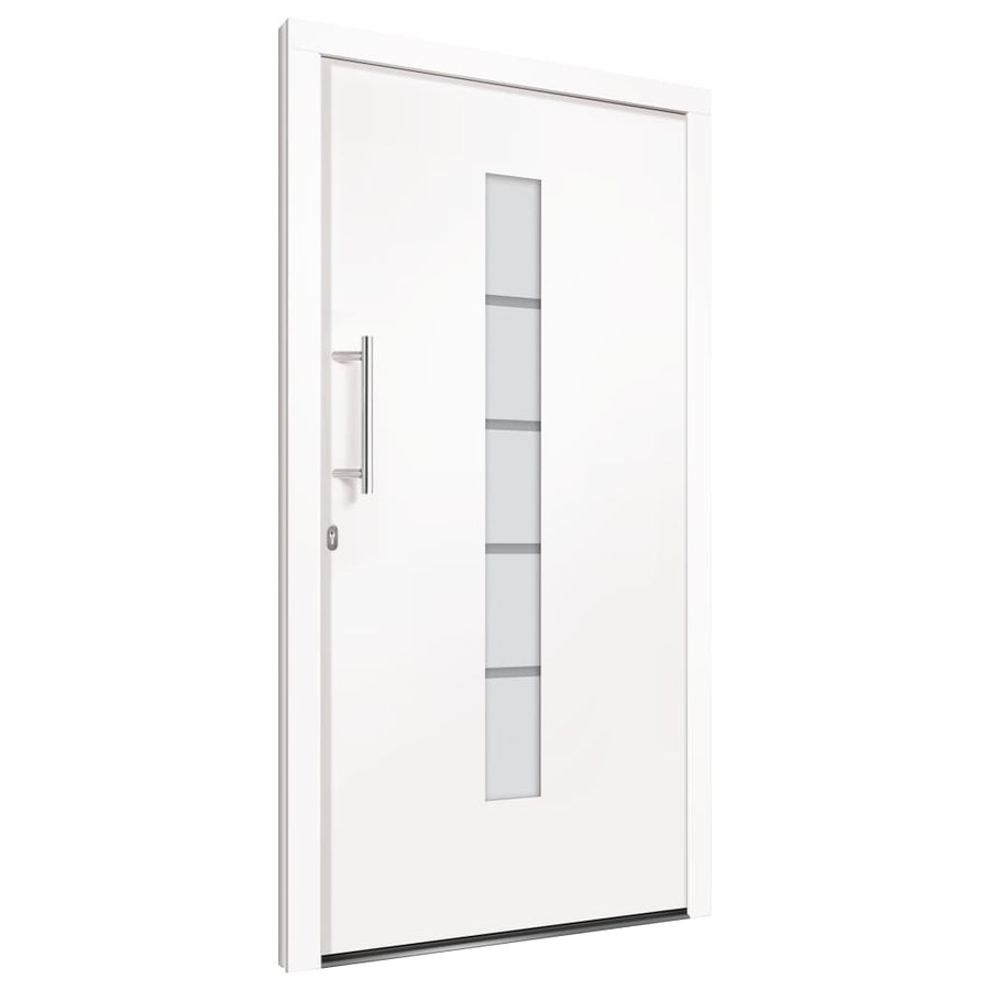 Voordeur 100x200 cm aluminium en PVC wit 100 x 200 cm Links