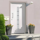 Voordeur 100x200 cm aluminium PVC wit