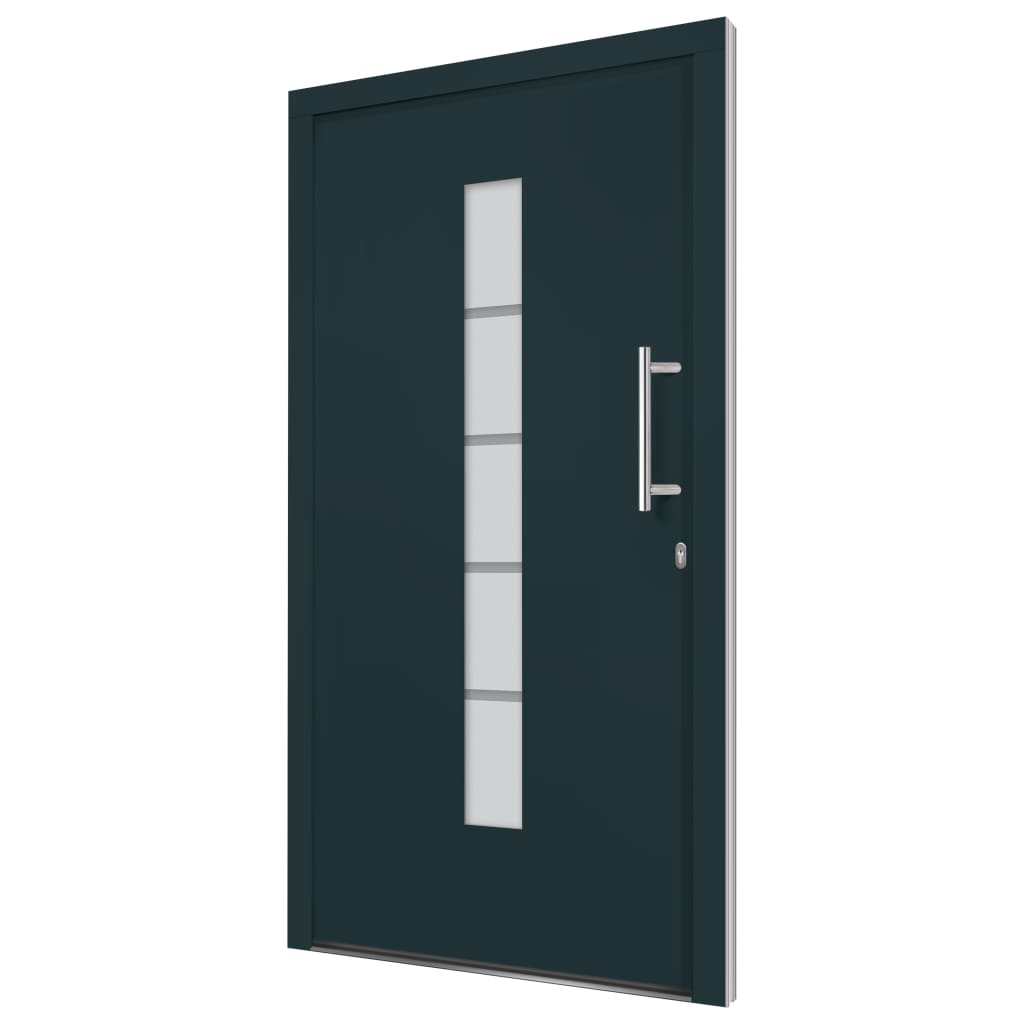 Voordeur Aluminium En Pvc Antraciet 100 x 200 cm Rechts