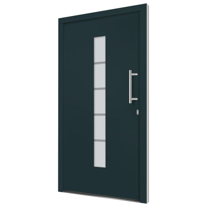 Voordeur Aluminium En Pvc Antraciet 100 x 200 cm Rechts