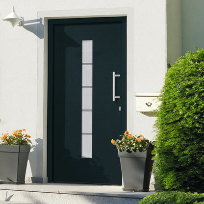 Voordeur Aluminium En Pvc Antraciet 100 x 200 cm Rechts