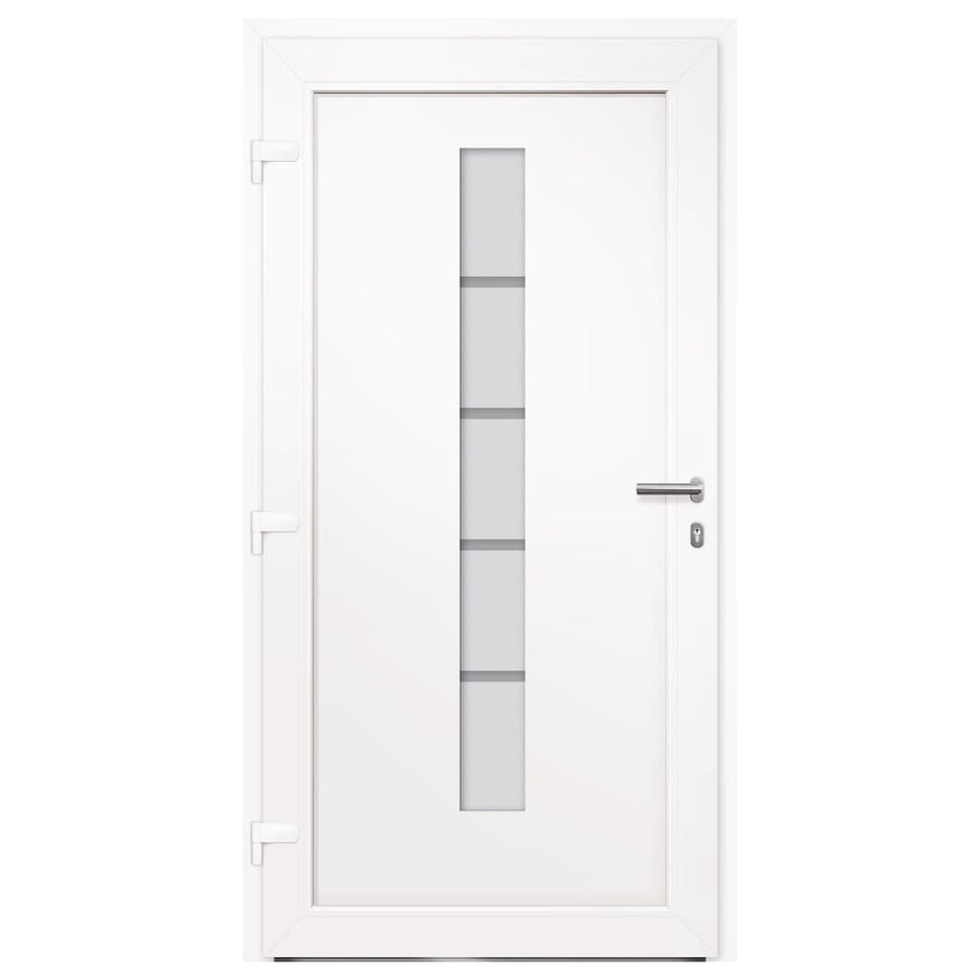 Voordeur 100x200 cm aluminium en PVC antraciet 100 x 200 cm Links