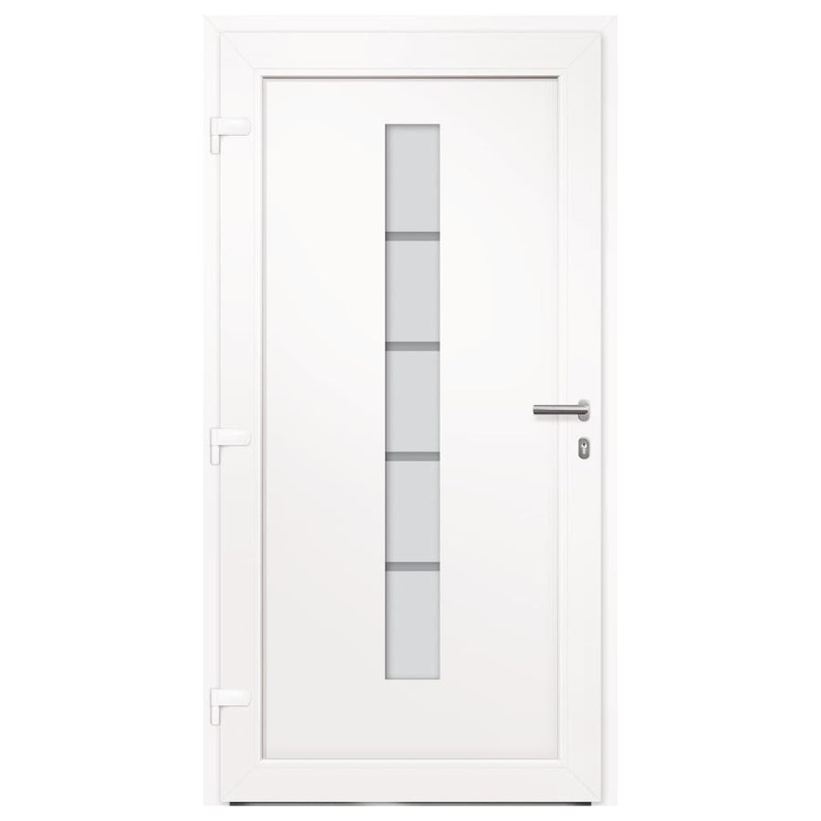 Voordeur 100x210 cm aluminium en PVC antraciet 100 x 210 cm Links