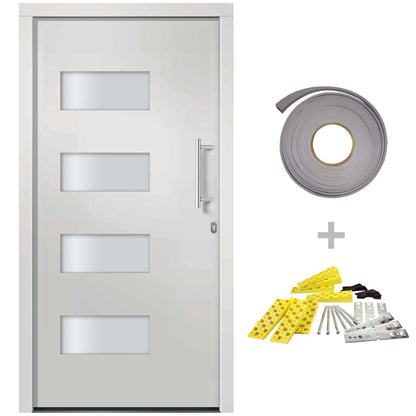 Voordeur Aluminium En Pvc Wit 100 x 200 cm Rechts