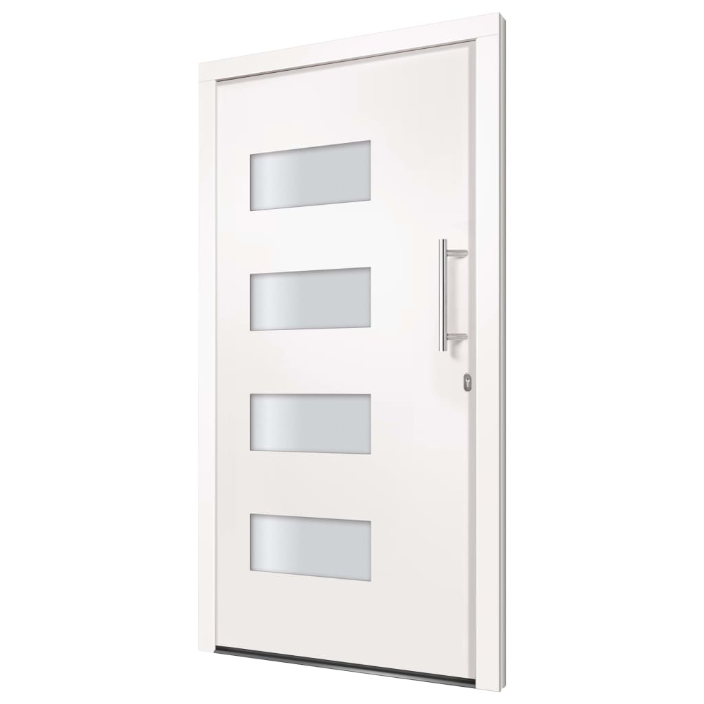 Voordeur Aluminium En Pvc Wit 100 x 200 cm Rechts