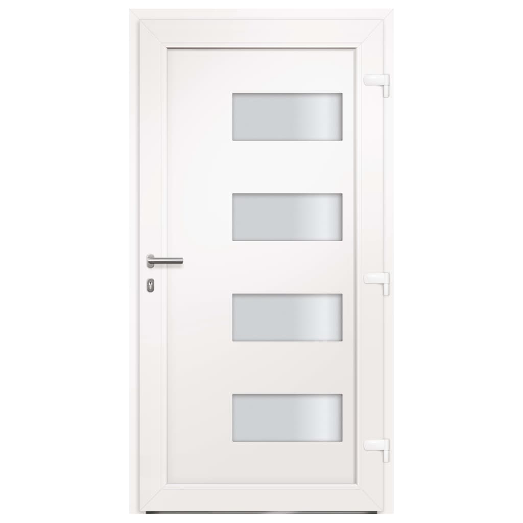 Voordeur Aluminium En Pvc Wit 100 x 200 cm Rechts