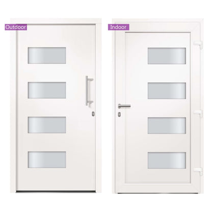 Voordeur Aluminium En Pvc Wit 100 x 200 cm Rechts
