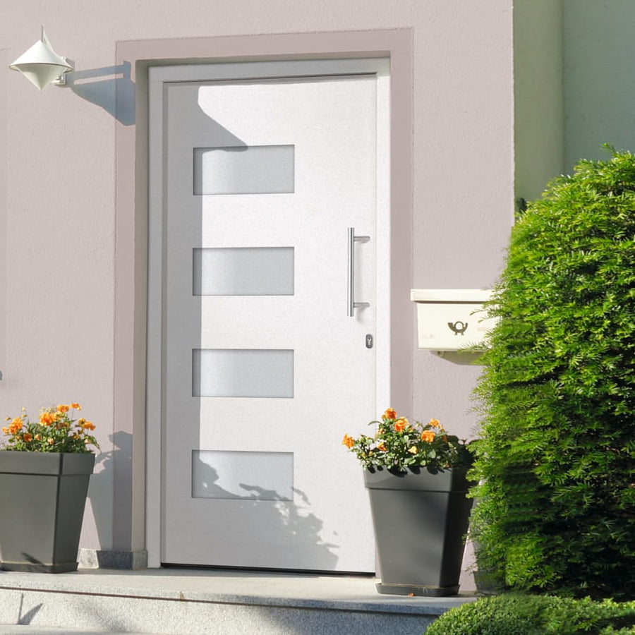 Voordeur Aluminium En Pvc Wit 100 x 200 cm Rechts