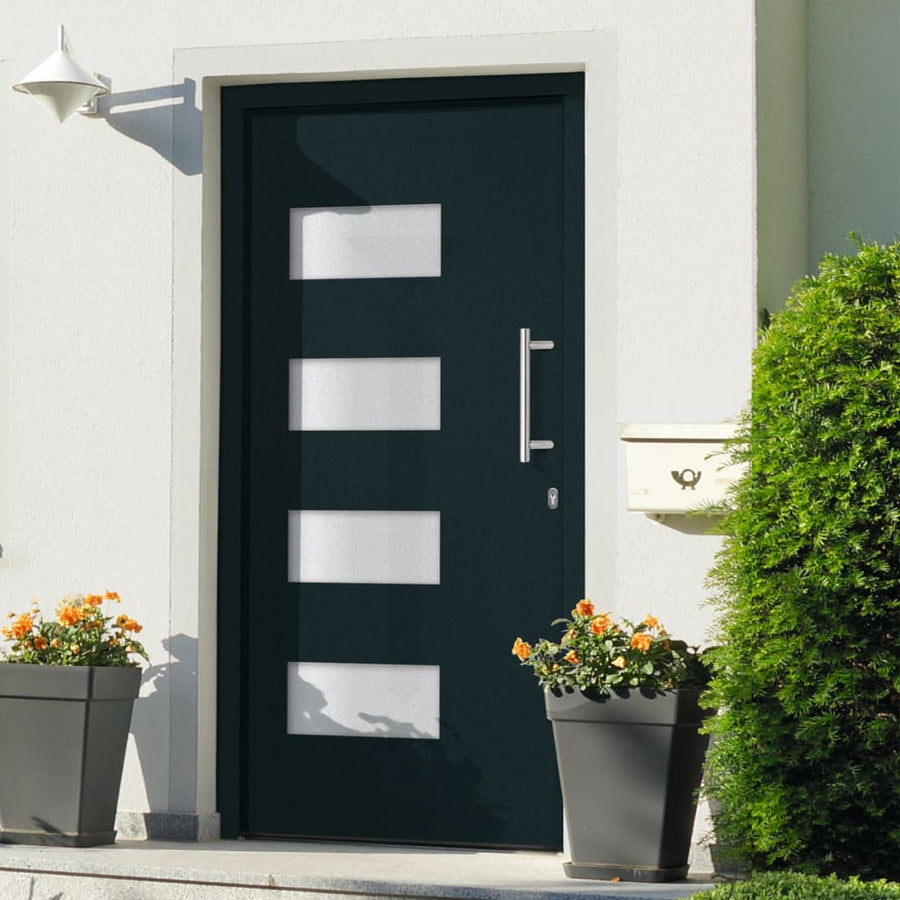 Voordeur 100X200 Cm Aluminium En Pvc Wit