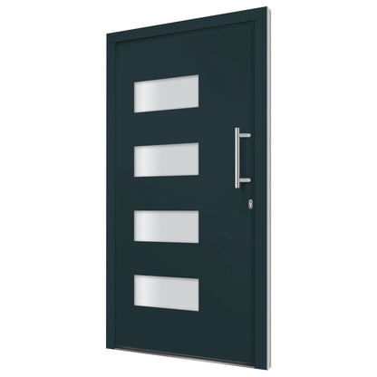 Voordeur 110x210 cm aluminium en PVC antraciet 1 110 x 210 cm Antraciet