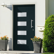 Voordeur 110x210 cm aluminium PVC antraciet