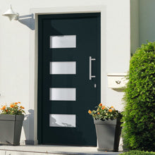 Voordeur 110x210 cm aluminium en PVC antraciet 1 110 x 210 cm Antraciet