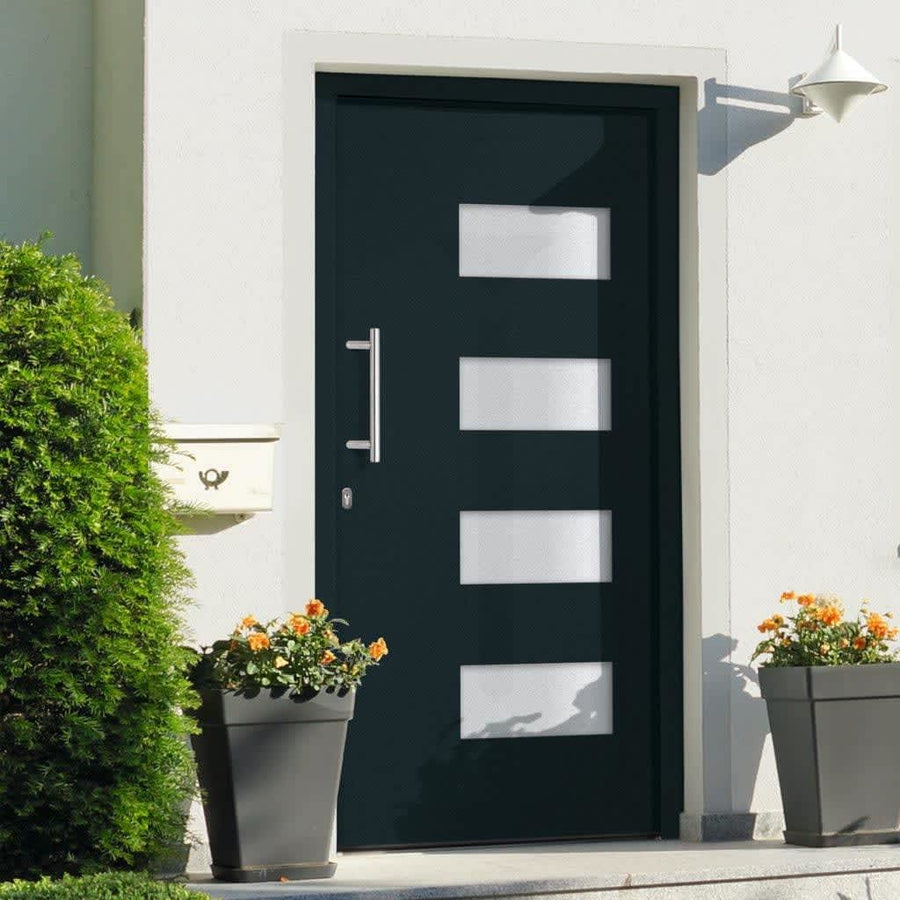 Voordeur 100X200 Cm Aluminium En Pvc Wit