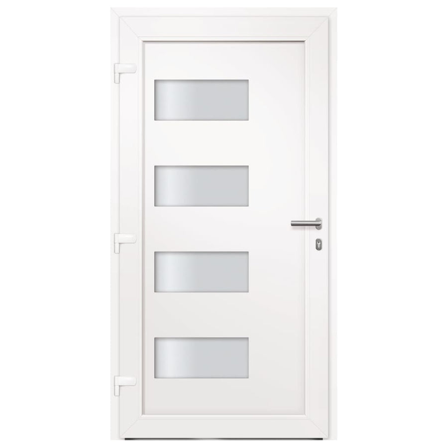 Voordeur 110x210 cm aluminium en PVC antraciet 110 x 210 cm Links